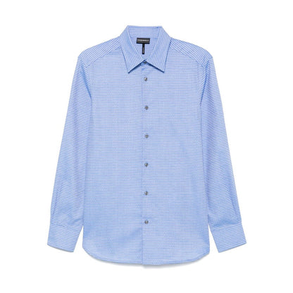 Emporio Armani Shirts Clear Blue Shirts