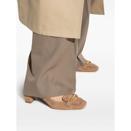 Tod's Suede Slingback Pumps Medium Heel