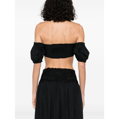 Ermanno Scervino Off-shoulder Lace detail cotton top Topwear