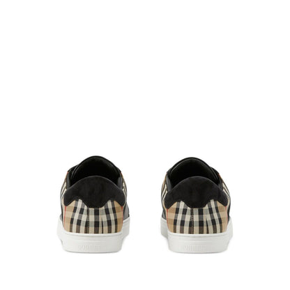 Burberry Leather, suede and check sneakers Sneakers