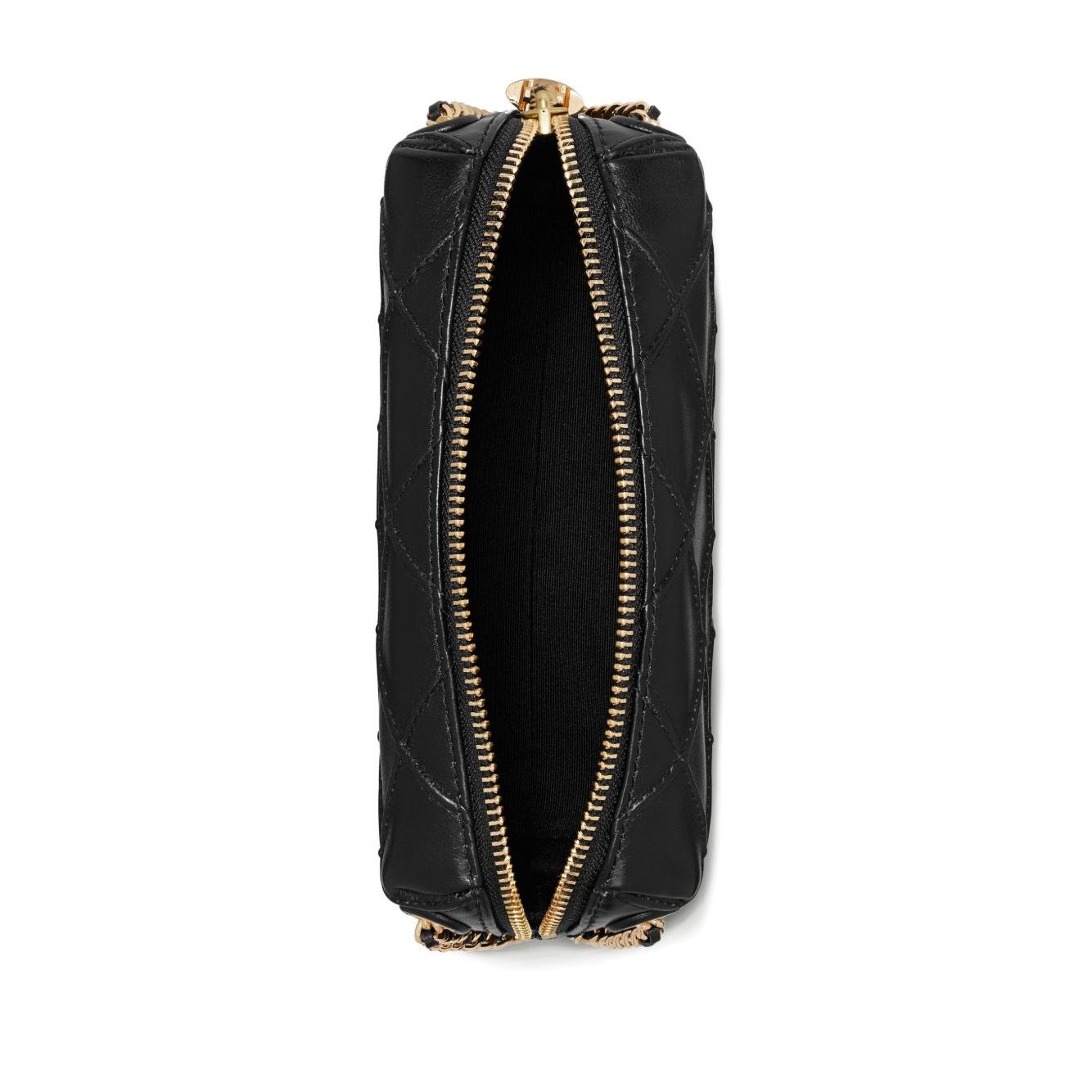 Front view with bag zipped and handles upright.