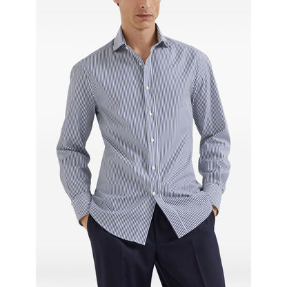 Brunello Cucinelli Shirts Blue Shirts