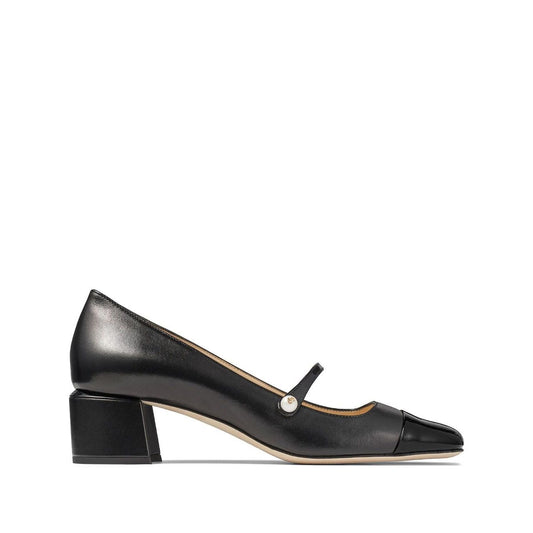 Jimmy Choo Elisa 45 Nappa and Patent Leather Pumps High Heel
