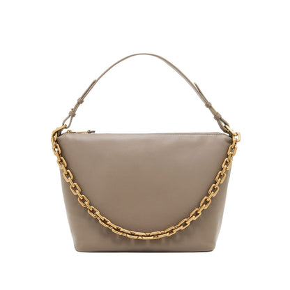 Emporio Armani Medium leather hobo bag with chain Handbag