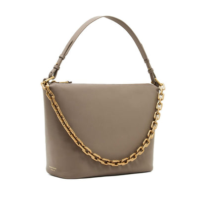 Emporio Armani Medium leather hobo bag with chain Handbag