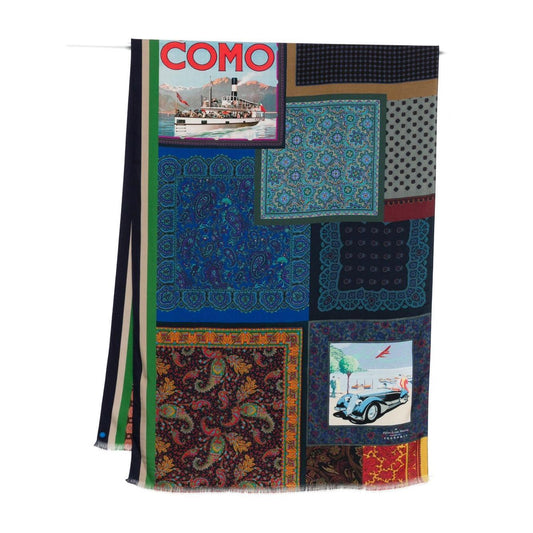 Pierre Louis Mascia Lago di Como silk printed scarf Scarves Hats & Gloves