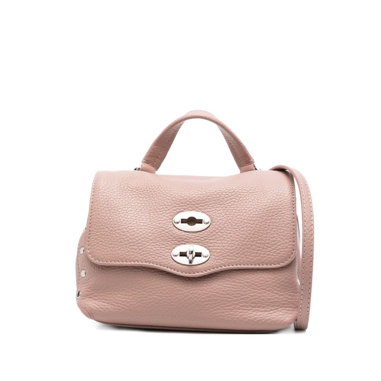 Front view with bag zipped and handles upright.