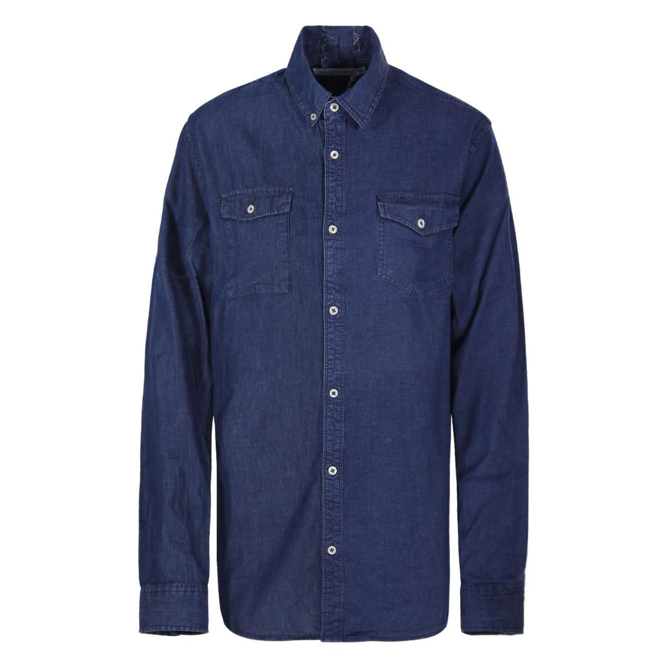 E.L.V. DENIM Shirts Blue 2002203DARKBLUE-P25