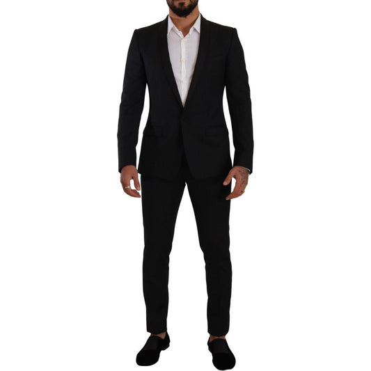 Dolce & Gabbana Black Fantasy GOLD Wool Slim Fit 2 Piece Suit KOS1910 - 48