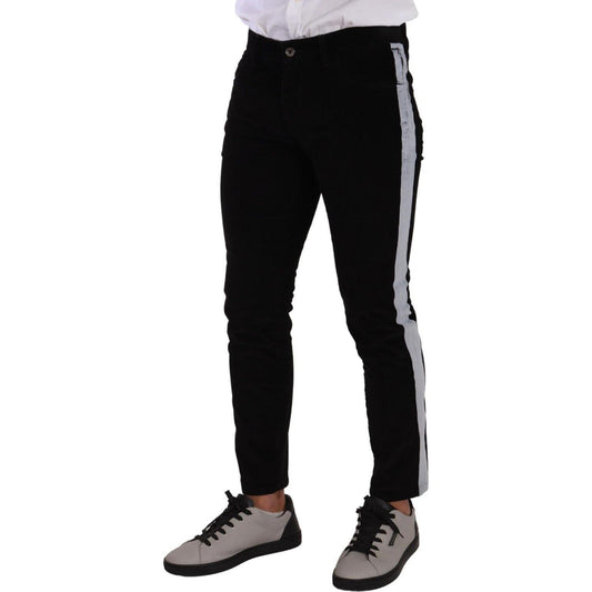 Dolce & Gabbana Black Cotton Stretch Skinny Corduroy Jeans PAN72747 - 48