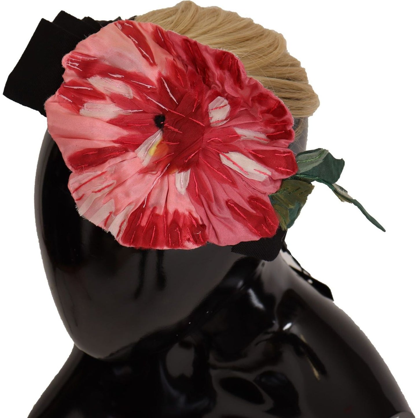 Dolce & Gabbana Black Silk White Hair Parrucchiera Diadem Headband SMY100843
