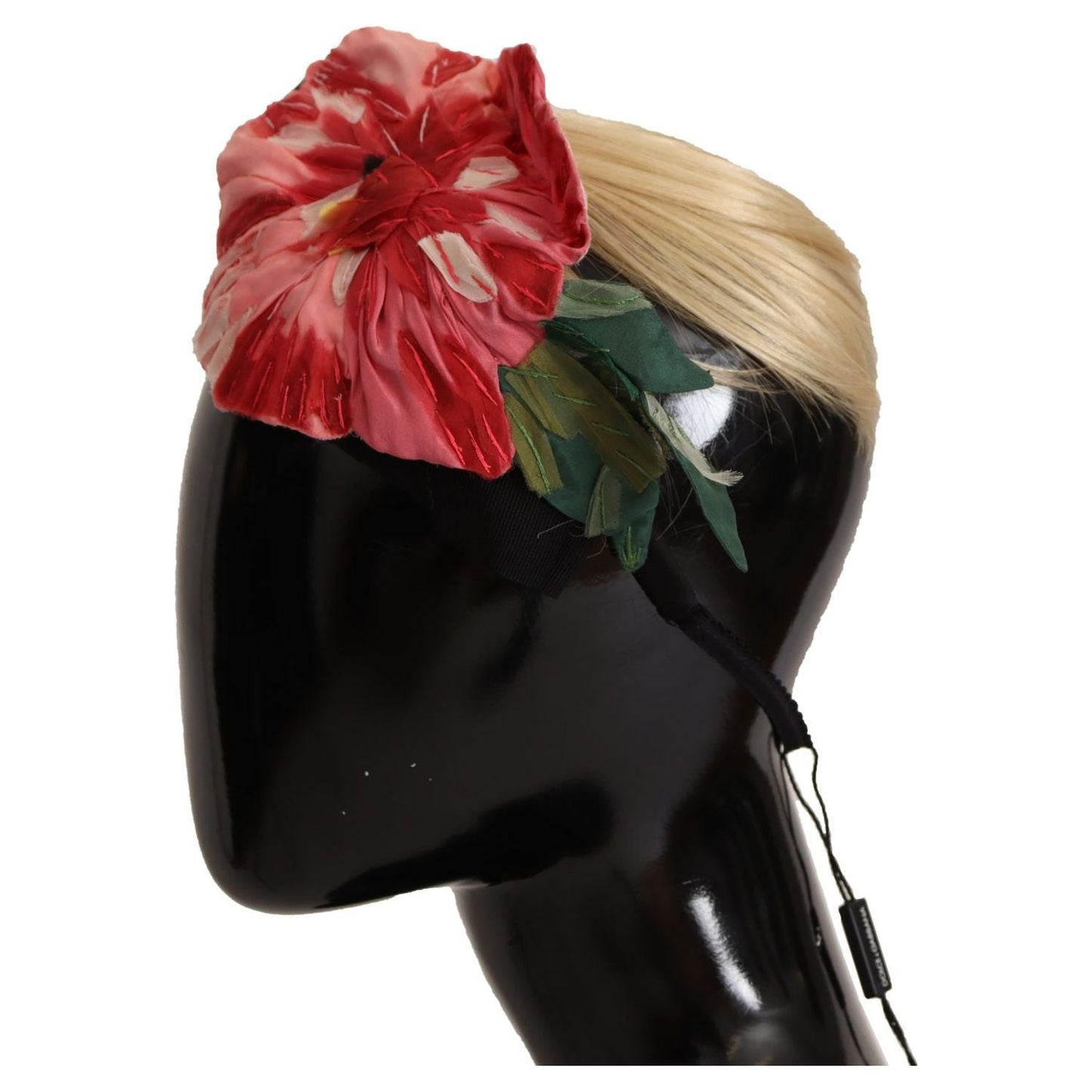 Dolce & Gabbana Black Silk White Hair Parrucchiera Diadem Headband SMY100843