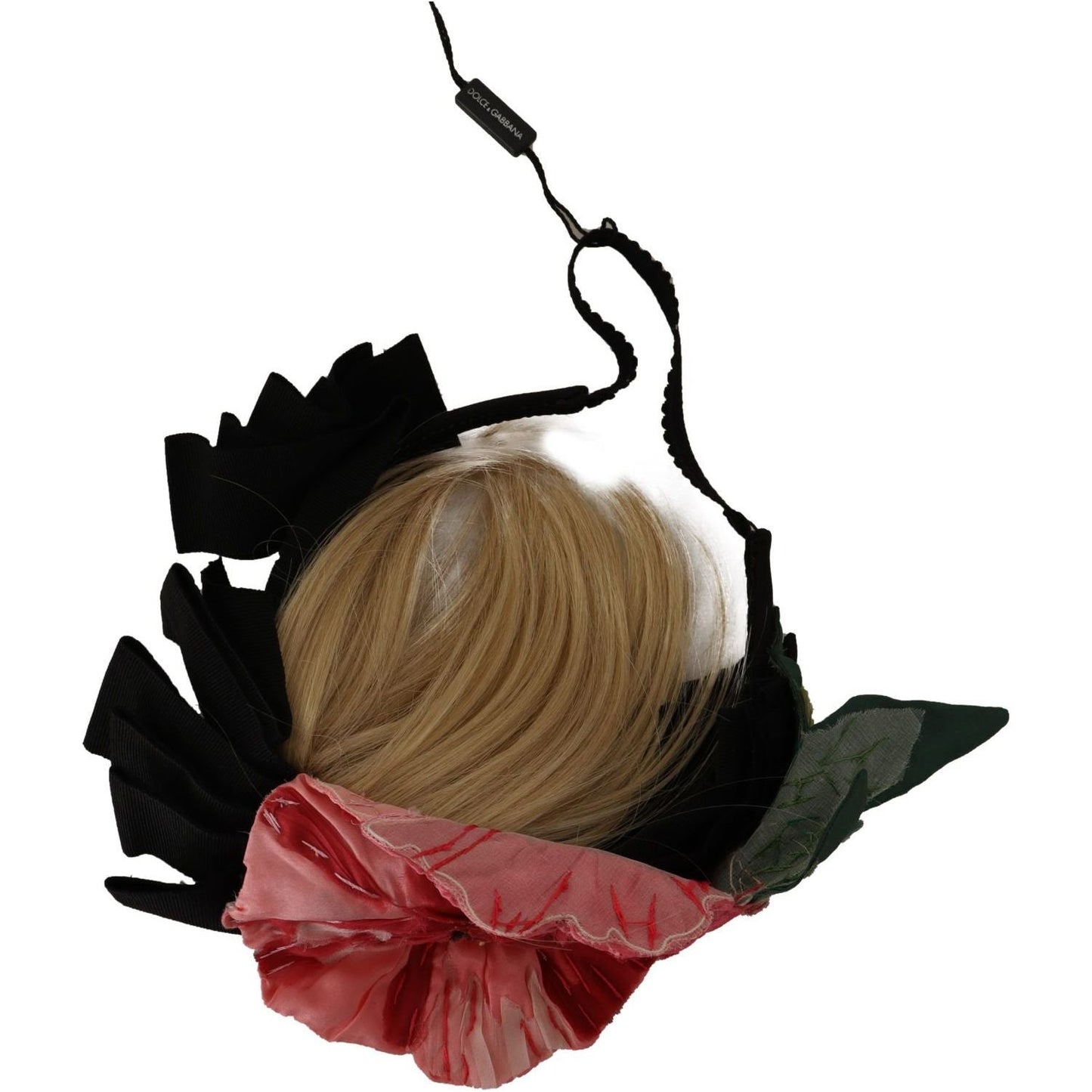 Dolce & Gabbana Black Silk White Hair Parrucchiera Diadem Headband SMY100843