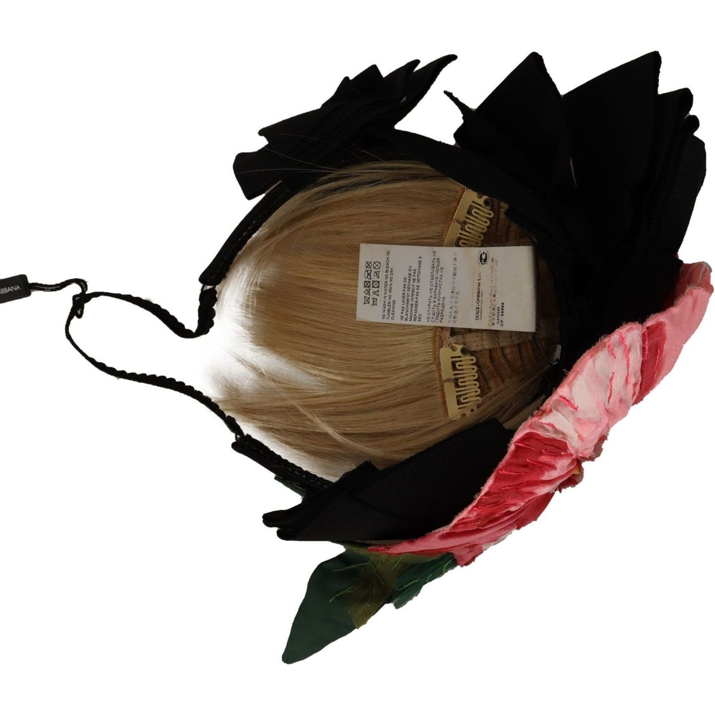 Dolce & Gabbana Black Silk White Hair Parrucchiera Diadem Headband SMY100843