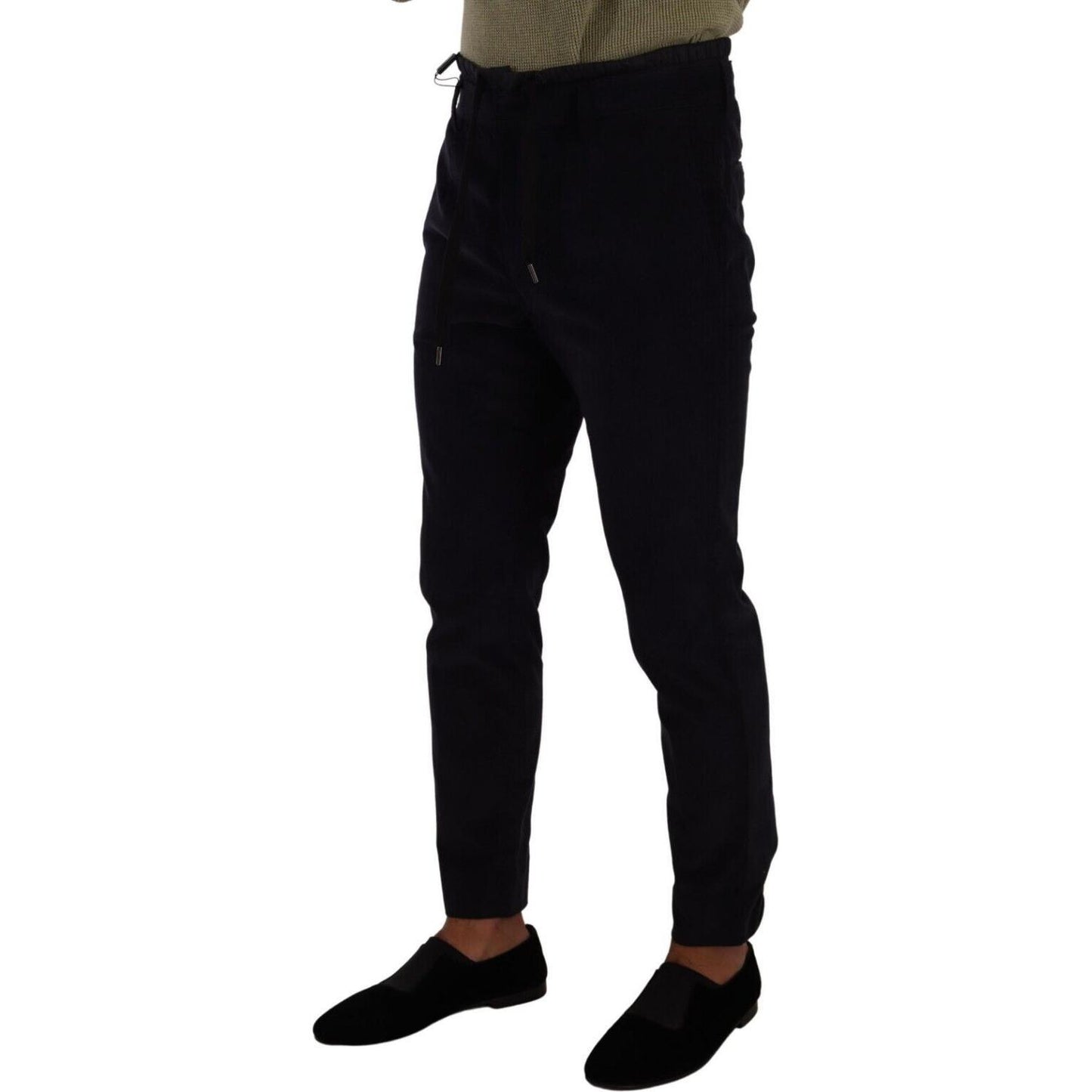 Dolce & Gabbana Blue Cotton Skinny Corduroy Trouser Pants PAN72900 - 48