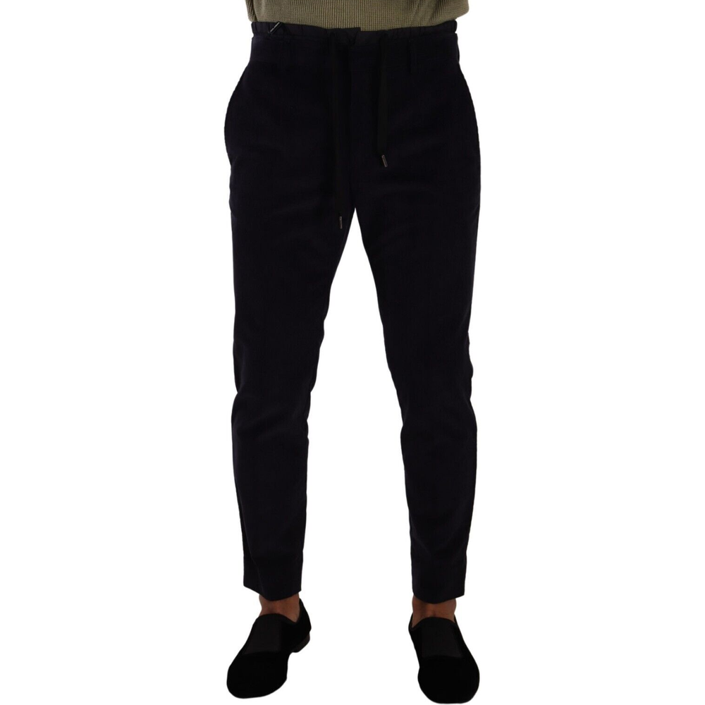 Dolce & Gabbana Blue Cotton Skinny Corduroy Trouser Pants PAN72900 - 48