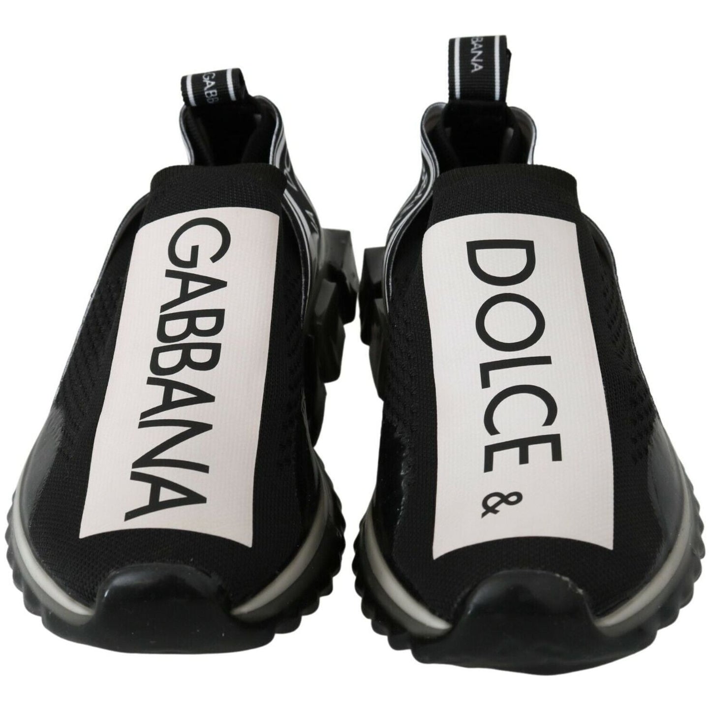 Dolce & Gabbana Black White SORRENTO Sport Stretch Sneakers MV3180- 39