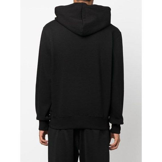 Versace Jeans Chic Black Hooded Sweatshirt 8058987956300