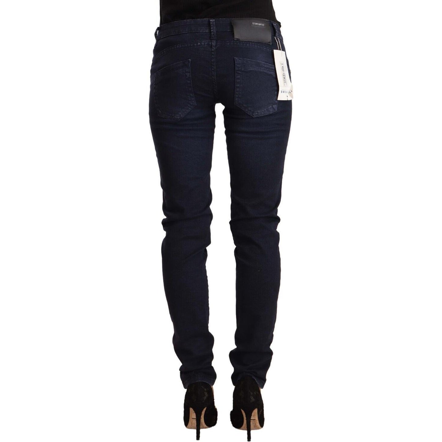 Acht Blue Washed Cotton Low Waist Slim Fit Denim Jeans PAN71815 - 26