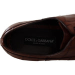 Dolce & Gabbana Brown Crocodile Leather Mens Formal Derby Shoes MV4509 - 44