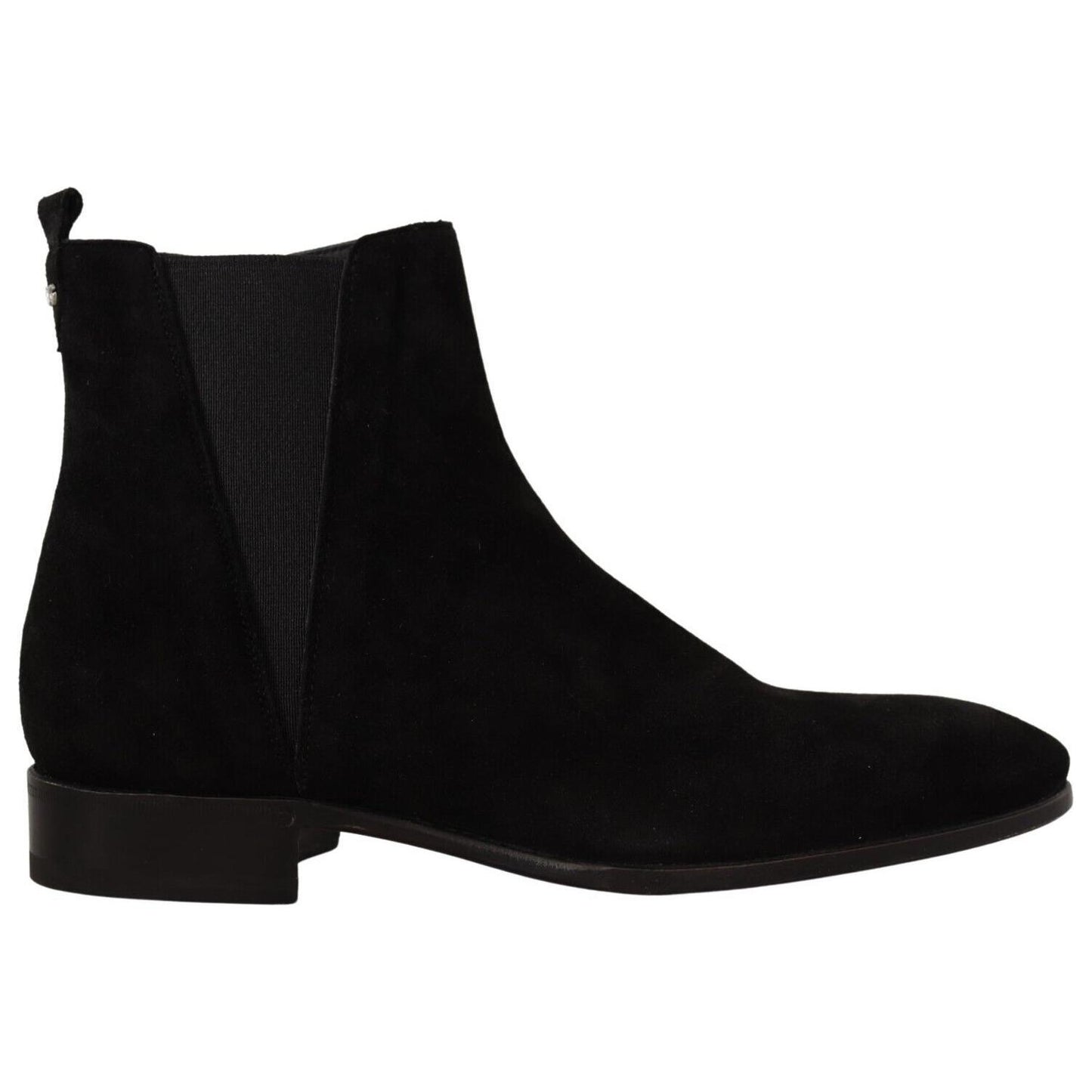 Dolce & Gabbana Black Suede Leather Chelsea Mens Boots Shoes MV4480 - 41