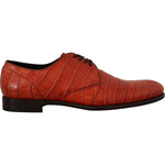 Dolce & Gabbana Orange Exotic Leather Dress Derby Shoes MV4550- 41