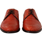 Dolce & Gabbana Orange Exotic Leather Dress Derby Shoes MV4550- 41