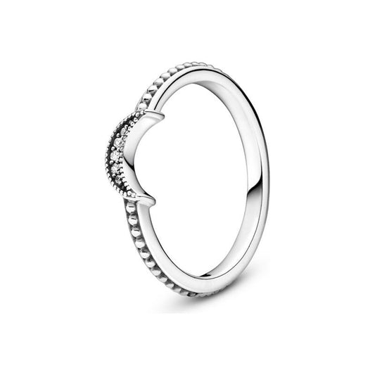 PANDORA JEWELS Mod. CRESCENT MOON BEADED - RING - Size 48 199156C01-48
