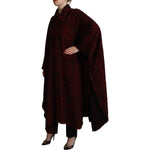 Dolce & Gabbana Black Red Cotton Checkered Over Coat Jacket KOS1933 - 40