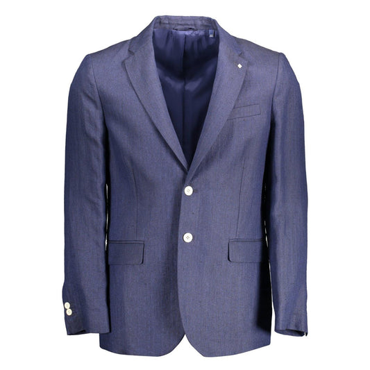 Gant Elegant Blue Linen Classic Jacket GA2016164-XL-FBB-80