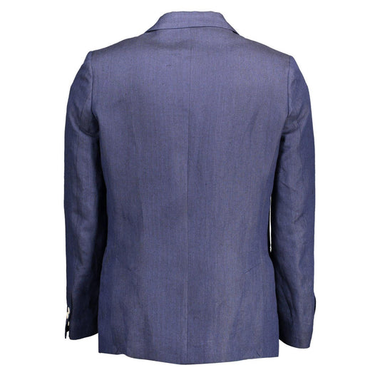 Gant Elegant Blue Linen Classic Jacket GA2016164-XL-FBB-80