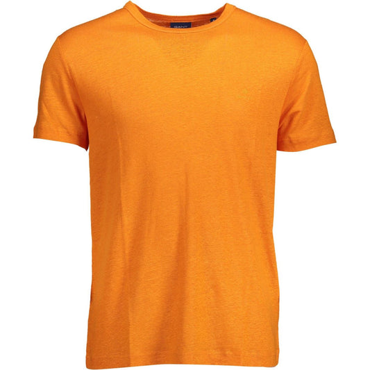 Gant Orange Linen Men T-Shirt 1728,67403481248,Clothing,Gant,L,M,Men,Men - Clothing,New with tags,Orange,S,T-Shirts - Men - Clothing,XL,XXL GA-12987-L