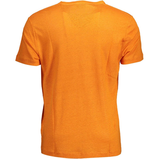 Gant Orange Linen Men T-Shirt 1728,67403481248,Clothing,Gant,L,M,Men,Men - Clothing,New with tags,Orange,S,T-Shirts - Men - Clothing,XL,XXL GA-12987-L