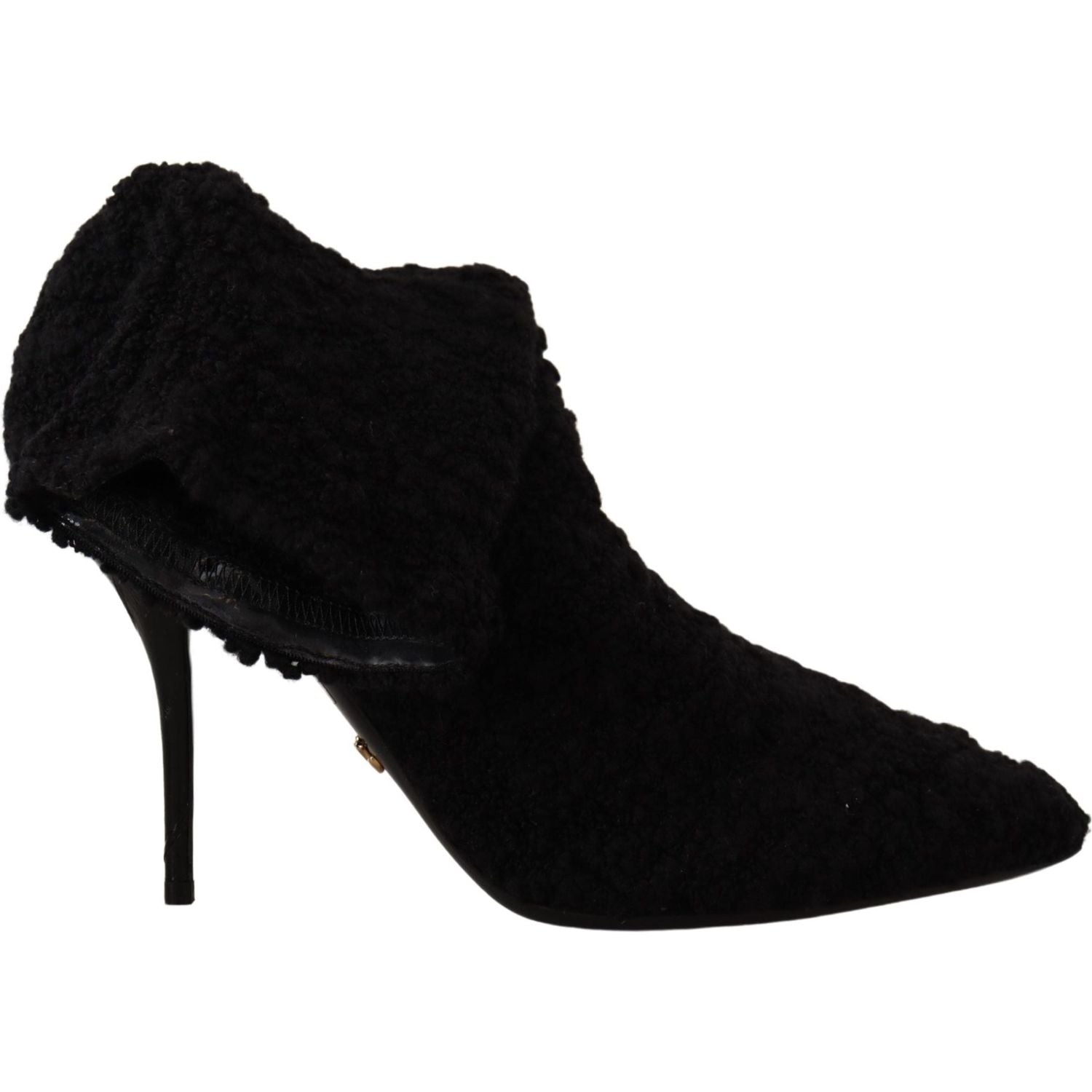 Dolce & Gabbana Black Stiletto Heels Mid Calf Women Boots