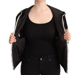 Dolce & Gabbana Black Polyester Hooded Bomber Full Zip Jacket JKT2539 - 46