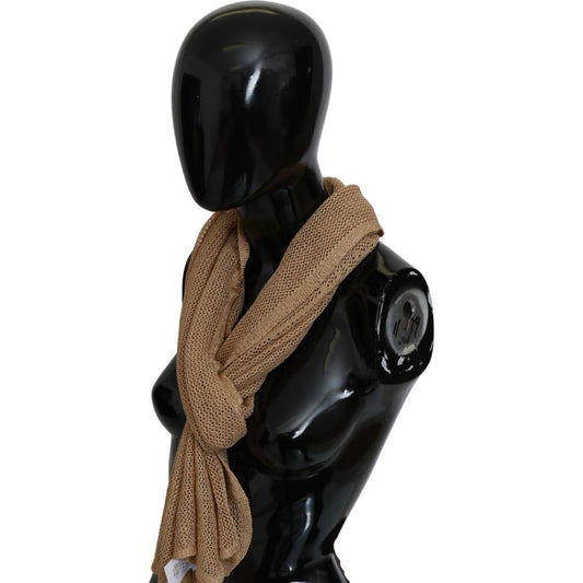 GF Ferre Brown Neck Wrap Winter Shawl Foulard Scarf MS1638