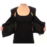 Dolce & Gabbana Black Silk Scarf Back Blazer Jacket MOM11571-1