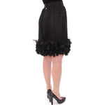 Dolce & Gabbana Black Silk Transparent Above Knees Skirt GSS11708-1