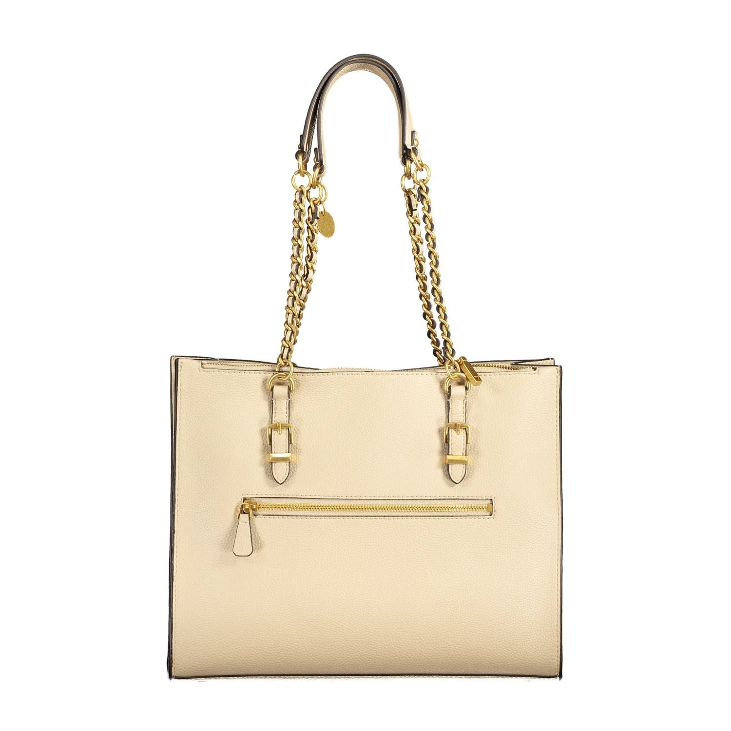 Front view with bag zipped and handles upright.