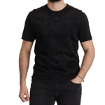 Dolce & Gabbana Black DG Baroque Cotton Crewneck T-shirt TSH7974- 52