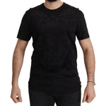 Dolce & Gabbana Black DG Baroque Cotton Crewneck T-shirt TSH7974- 52