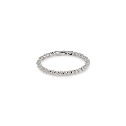 24KAE JEWELS JEWELRY Mod. 12423S/56 elegant silver twisted ring