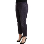 Jucca Chic Low Waist Cropped Pants in Black Jucca Dark Slate Gray