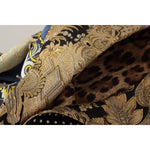 Dolce & Gabbana Multicolor Double-Breasted Patchwork Jacquard Blazer Jacket JKT3310- 36