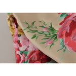 Dolce & Gabbana Beige Floral Dress Formal High Waist Pants PAN73055- 36