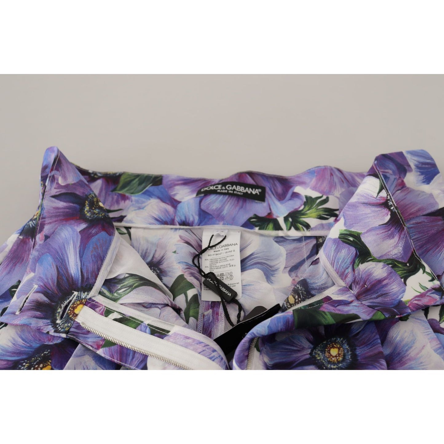 Dolce & Gabbana Purple Anemone High Waist Hot Pants Shorts SKI1837- 42