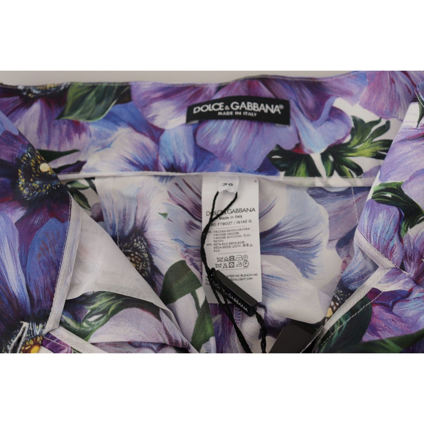 Dolce & Gabbana Purple Anemone High Waist Hot Pants Shorts SKI1837- 42