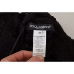 Dolce & Gabbana Black Floral Lace Pullover Sicily Blouse TSH7874- 40