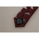 Dolce & Gabbana Maroon Elegance Silk Tie Dolce & Gabbana Rosy Brown