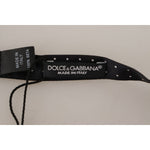 Dolce & Gabbana Black White Polka Dot 100% Silk Neck Papillon Tie FT3581